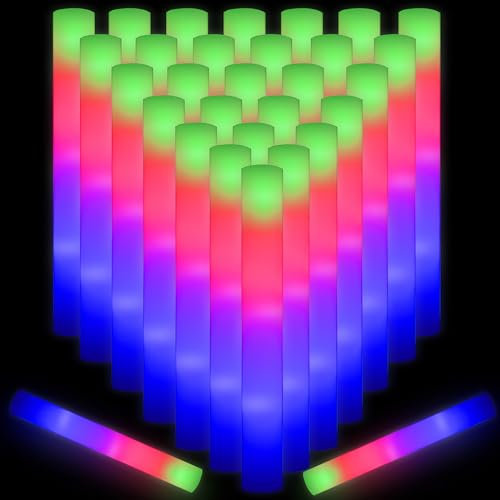 YQXTOOEL 102pcs Bastoncini Luminosi In Schiuma,Multicolore Bastoncini Luminosi fluorescenti,Bastoncini luminosi per feste Matrimonio Compleanni Halloween Natalizi