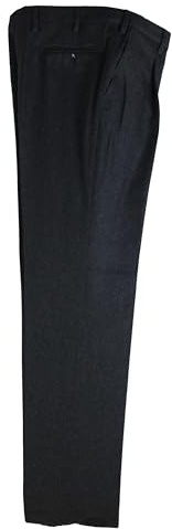 ALVIPERI - Pantaloni Uomo Eleganti Misto Lana, Pantalone Uomo Classico a Vita Alta, Disponibili Taglie Forti e Calibrate Fino alla 71, Drop 4 Taglie Pari e Drop 0 Taglie Calibrate (50, Antracite)