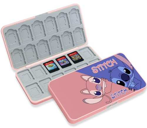 Étui pour Jeux Switch, avec 24 Emplacements pour Cartes de Jeu et 24 pour Cartes Micro SD, Étui pour Cartes de Jeu pour Switch & OLED & Lite, Doublure en Silicone (24E)