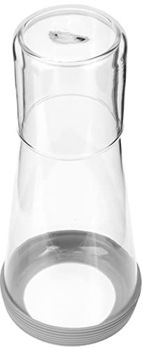 Mobestech 1 Set Glass Bedside Carafe with Cup Transparent Water Jug for Bedroom Use and Stylish Home Accessory for Cold Drinks for Daily Hydration and Entertaining Guests