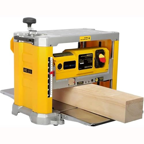 Cepilladora eléctrica para carpintería de sobremesa, 2000 W de grosor resistente para corte de madera y proyectos de bricolaje