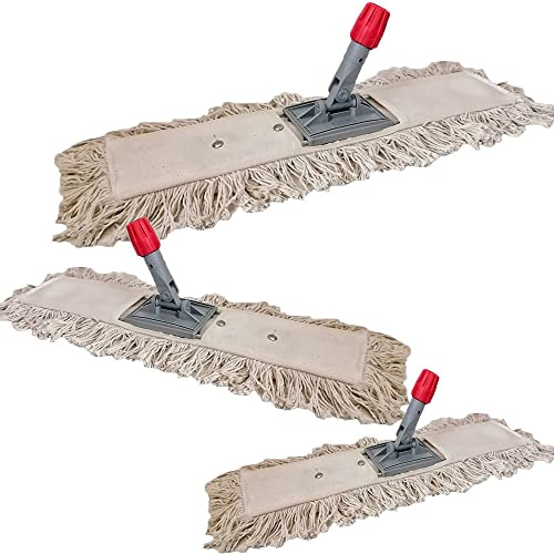 SGWEB Professional Scopa a Frange in Cotone 100% con Telaio Supporto da 60 cm Sistema Lavapavimenti Professionale Made in Italy Alta Qualità per Pulizia Superfici Ampie 60cm Codice Prodotto Originale