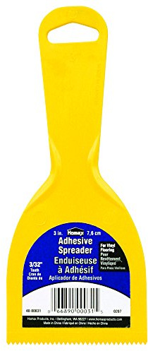 Homax Adhesive Spreader, 3, 3/32 Tooth, Vinyl Flooring Spreader