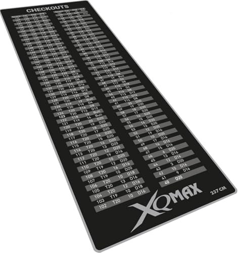 Bullet - Tappetino professionale antiscivolo da torneo, 237 x 80 cm, per casa, ufficio, pub, feste – Protezione pavimento in check-out, grigio