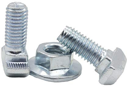 10 tornillos de martillo M8 x 20, para ranura 8, acero 8.8, galvanizado