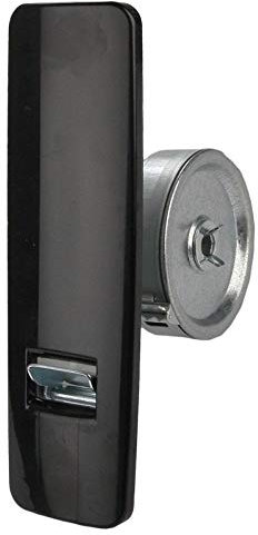 Rolladen Gurtwickler mit Clips-Abdeckplatte schwarz für Lochabstand 135/160 / 165/185 mm - ohne sichtbare Schrauben für 20-23 mm Gurtband