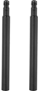 X AUTOHAUX 70mm Aluminum Alloy Bike French Type Valve Extender Extension Black 2pcs
