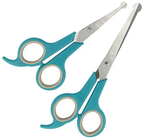 Acme United Europe GmbH Pets Aid Only Fellscheren-Set, abgerundete Spitze, Pfotenscheren, Gesamtlänge 14,8 cm BZW. 17,5 cm, Klingenlänge 5,1 cm BZW. 7,7 cm, PAO-10004