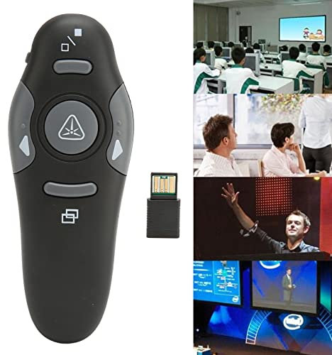 Präsentation Clicker, 15m Wireless Presenter Remote Powerpoint Clicker, 2,4 GHz USB Clicker für PowerPoint Präsentationen Slide Advancer Clicker, für Computer, Laptop