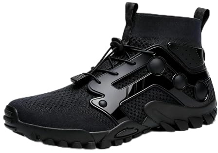 ANUFER Hommes Respirant Baskets Montantes en Plein Air Chaussures De Randonnée Antidérapant Léger Cheville Bottes De Randonnée