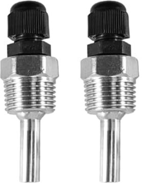 Thermowell 2 Stück, 30mm Tauchhülse G 1/2 Zoll Gewinde für Temperatursensor, Edelstahl für Thermometer Eintauchen, 8 x 30mm, Tauchhülsen, Immersion well thermowell thermopocket für Thermoelement