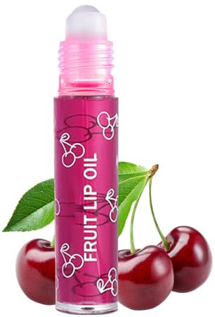 Fruity Roll Lip Gloss, Huile à Lèvres Baume à Lèvres Brillants à Lèvres Fruits Transparente, Glossy Lip Gloss Set pour Soin des Lèvres Et Garde Les Lèvres Hydratées
