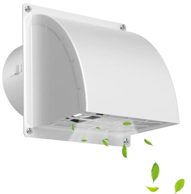 HG Power Rejilla Ventilación 150mm Rejilla Ventilacion Regulable Menor Ruido Rejilla Ventilacion Horno, para Campana de Cocina, Blanco