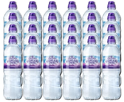 HS Still Spring Water from Scotland's Ochil Hills Refreshing and Hydrating Water 750ml Sports Cap Bottle Recyclable (Pack of 15)