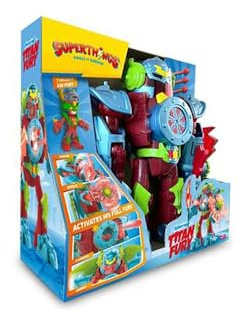 SUPERTHINGS KAZOOM Power–Titan Fury.Robot Titan Fury de Kid Fury de la Serie de TV “Superthings Kazoom Power”.con Espada,Escudo,alas y Disparador. Contiene Robot,Kid Fury Exclusivo y 3 Proyectiles