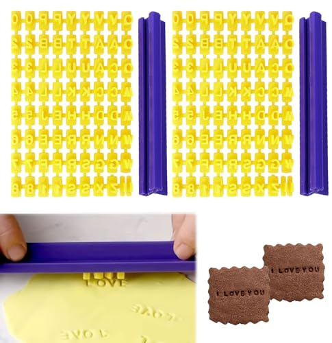 Tampon Lettre pour Argile, 4 pièces Tampon Alphabet pour Argile, Lettre pour Argi le Autodurcissante, Tam pon Let tre, Tam pon Lett re Alphabet, pour l'ar gile, le fondant et les moules à biscuits.