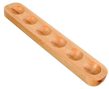 Plateau à Œufs en Bois, 1 Pièce, Rangement Simple pour 6 Œufs | Usage Maison et Table, Finition Simple et Pratique, Support de Présentation Cuisine