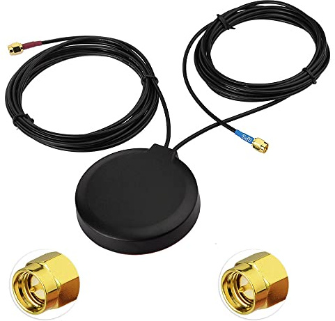 Superbat GPS + 4G LTE-antenn kombinerad antenn magnetisk hållare med SMA-kontakt för navigering huvudenhet bil telematics 4G LTE mobil mobiltelefon boostersystem