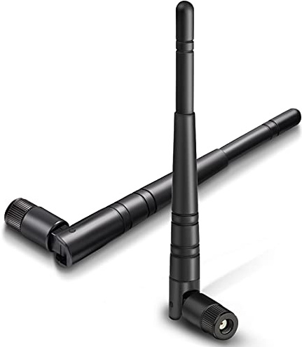 Eightwood WLAN Antenne 2.4G Antenne 5dBi Kipp-und-Schwenkbar RP SMA WLAN Antenne 2 Stücke für WiFi Card WLAN PCI Karten Wirelesse Router Bluetooth ZigBee MEHRWEG