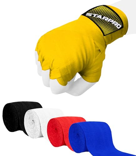Starpro Fasce per Mani messicane Thump n ’Loop | Bende in Cotone Tessuto di Carbonio | Multi Colori | for Boxe Sparring Muay Thai Kickboxing Karate Arti Marziali Palestra Fitness | 2.55m 3.5m 4.5m