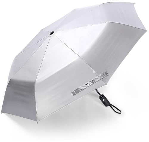 G4Free UPF 50+ UV Protection Large Travel Umbrella 42/46 Inch Auto Open Close Windproof Sun Blocking Umbrella