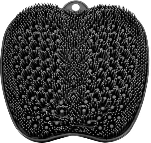 BESKAR Brosse Pieds Douche avec Ventouses Antidérapantes, Foot Spa Brosse pour Nettoyer et Exfolier Les Pieds, Pas de Flexion, Pied Acupuncture Mat pour Détendre Les Pieds