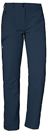 Schöffel Damen Pants Ascona Warm L, warme Wanderhose mit 4 Wege-Stretch, wasserabweisende, atmungsaktive Thermohose, navy blazer, 42
