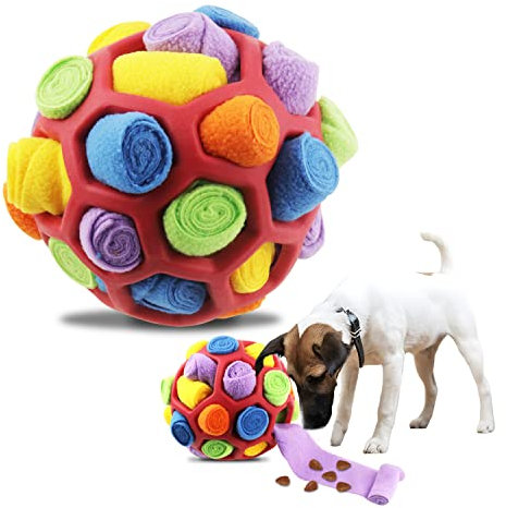 BINYI Schnüffelball Schnüffelspielzeug für Hunde Interaktives Hundespielzeug Intelligenzspielzeug Futterball Futtermatte Geruchstraining Heschäftigung für Kleine Mittelgroße Hunde Haustie