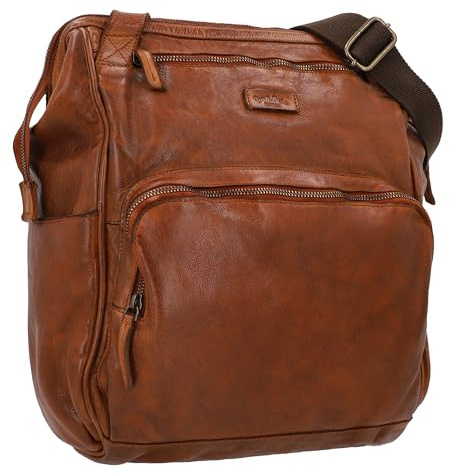 Gusti Leder – Wickelrucksack Carina Unisex Echtleder Wickeltasche mit vielen Fächern Flaschenhalter Babyrucksack für Damen und Herren als Kinderwagen Organizer