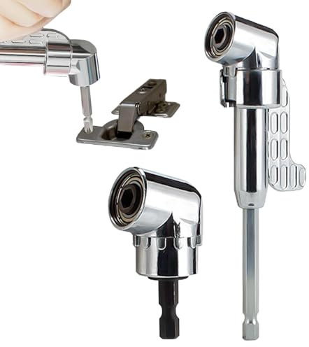 Dreuhuing Cacciavite ad angolo retto - Set di cacciaviti ad angolo retto per trapano, per trapano, set di punte per trapano, utensili elettrici per trapano, trapano a batteria o chiave