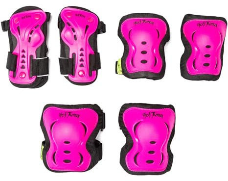 Hot Tuna Kids Youth Knee Pads Elbow Pad Wrist Guards Pink M