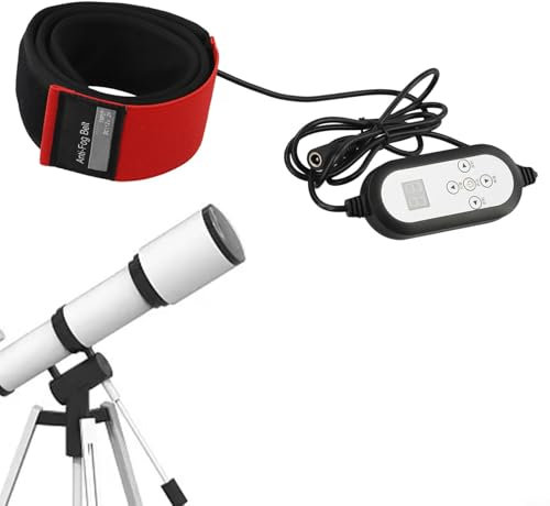 HpLive Calentador de lente DC5521, calentador de rocío de lente telescópica astronómico, calentador activo, correa, tiras calefactoras de rocío, niebla y condensación (830 x 50 mm)