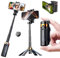 Selfie Stick Tripod, Pocket Size Portable Selfie Stick, Retractable Tripod, 360° Pocket Flex Selfie Stick with Wireless Detachable Remote Control, Live Streaming, Video Recording