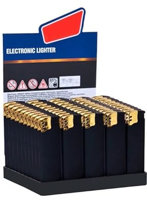 GeDi - Box 50 Pezzi Accendini Elettronici Bianchi, Usa e Getta, Accensione a Scatto – Perfetti per Matrimoni, White Party, Addio al Nubilato e Celibato, Eventi e Feste (Nero)