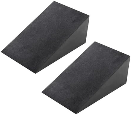 Yoga and Squat Wedge Block, 15cm x 12cm, 15-Degree Angle with 5cm elevation, Black PE Foam, Lightweight Portable Design for Stretching and Training Quads Glutes