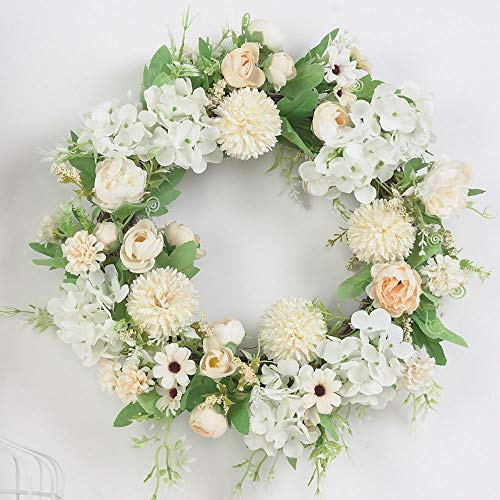 Gugxiom Blomkrans Mångsidigt Dekorativt Tillbehör -skydd Blomkrans för Semester Familjefest Dekor Konstgjord Blomsterkrans 15,7 Tum Diameter Inomhus Utomhus Vardagsrum Vägg (281.03)