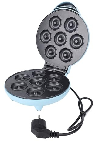 Aramox Macchina per Ciambelle, Macchina Elettrica per Ciambelle con Riscaldamento Rapido e Controllo Intelligente della Temperatura, Alluminio ABS SUS Antiaderente, 7 Fori 1200 W per Principianti e
