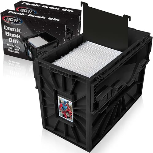 BCW - Cubo de basura de plástico (2 unidades), color negro