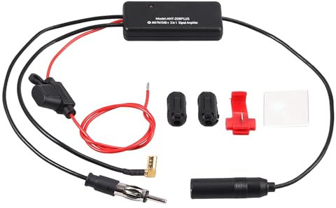 Bohaner 3-in-1 DAB AM FM Car Antenna aerial splitter Radio Signal AMP Amplifier Booster
