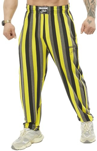 BIG SAM SPORTSWEAR COMPANY herr säckig sweatpants med fickor, gammaldags lös passform gym byxor