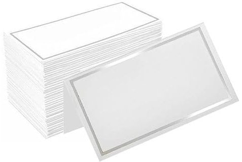 Segnaposto Da Tavolo a Tenda - 50 Pezzi Bianchi - Cartellini per Matrimonio