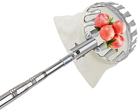 LekLai Recolector de Frutas, Herramienta Recolector de Frutas, para Recoger Manzana, Ciruela, Aguacate, Naranja, Nectarina, Melocotón, Mango/a/2.5M/8.2Ft