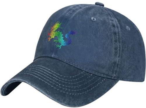 874 Baseballkappe Unisex-Design Mit Asiatischem Drachen-Regenbogen Und Niedrigem Profil Unisex-Design Mit Asiatischem Drachen-Regenbogen Und Niedrigem Profil