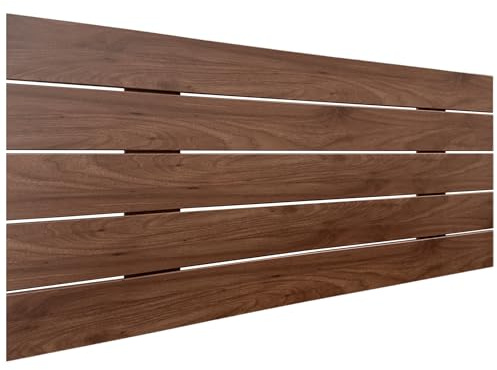DHOME Sänggavel i Återvunnet MDF-Trä Horisontell Pallstil Pallbädd Inkluderar Beslag (105x46 Palet 5, Valnöt Trä)