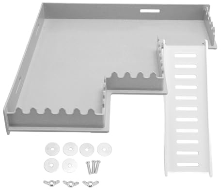 Cage de Hamster avec échelle, Plate-forme d'exercice Sûr Jouet en Plastique Petite échelle, L, Largement Utilisée, Décoration Animal Debout pour le Cobaye M de Type Augmentation L'espace (Type M)
