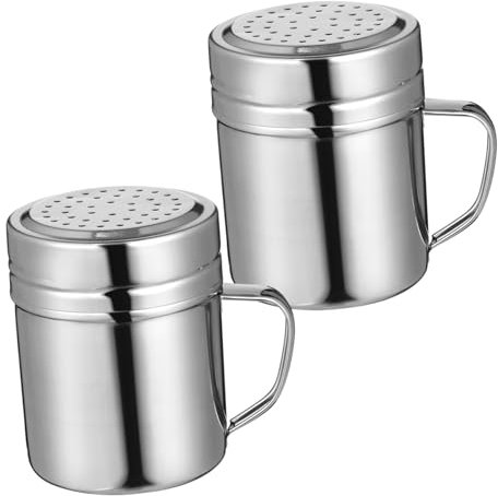 BEBEMOKO 2Pezzi Shaker per Condimenti Acciaio Inossidabile con Contenitori per per Cucina Ristoranti e Capacità e Design Ergonomico