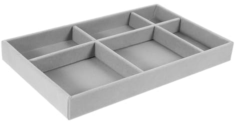 IMIKEYA Plateau Organisateur de Bijoux Empilable Inserts de Tiroir en Velours Rangement pour Bagues Pratique et Solide pour Femme Présentoir à Bijoux pour Maquillage 1 Pièce