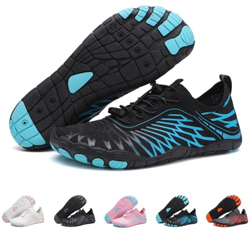 2026 New Barefoot Shoes for Women Mens,Hiking Barefoot Shoes Womens Footwear,Comfortable & Non-Slip Barefoot Vitality Shoe Women's Athletic Footwear,Wide Toe Box Water Shoe for Women Men Black Blue