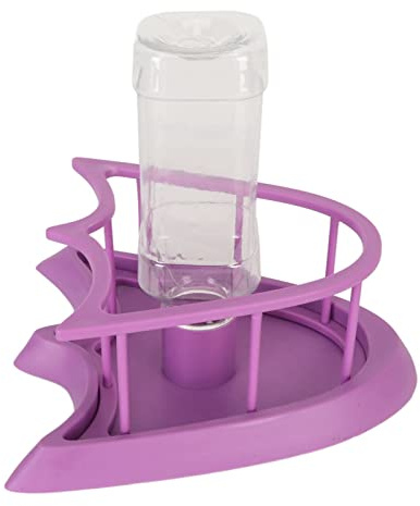 Yctze Alimentador Automático de Agua para Reptiles, Dispensador Seguro de Cerca Morada con Botella para Lagartos y Suministros para Reptiles (L NW-13)