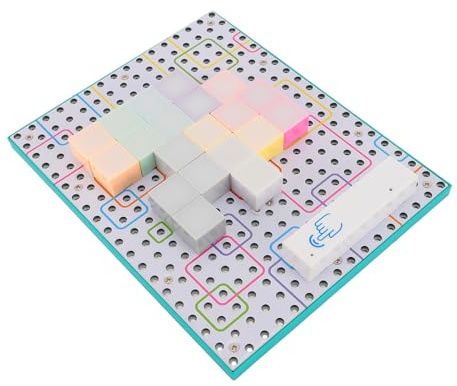 Riuulity Ensemble de Blocs de Construction Magnétiques Lumineux LED, Kit de Briques éducatives Colorées pour Enfants, Noël (Style 1)